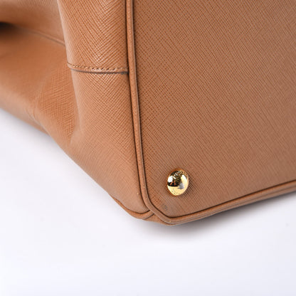 Prada Saffiano Large Galleria Double Zip Tote Caramel 12 of 14
