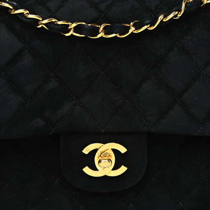 Chanel Velvet Quilted Medium Double Flap Black 9 of 13