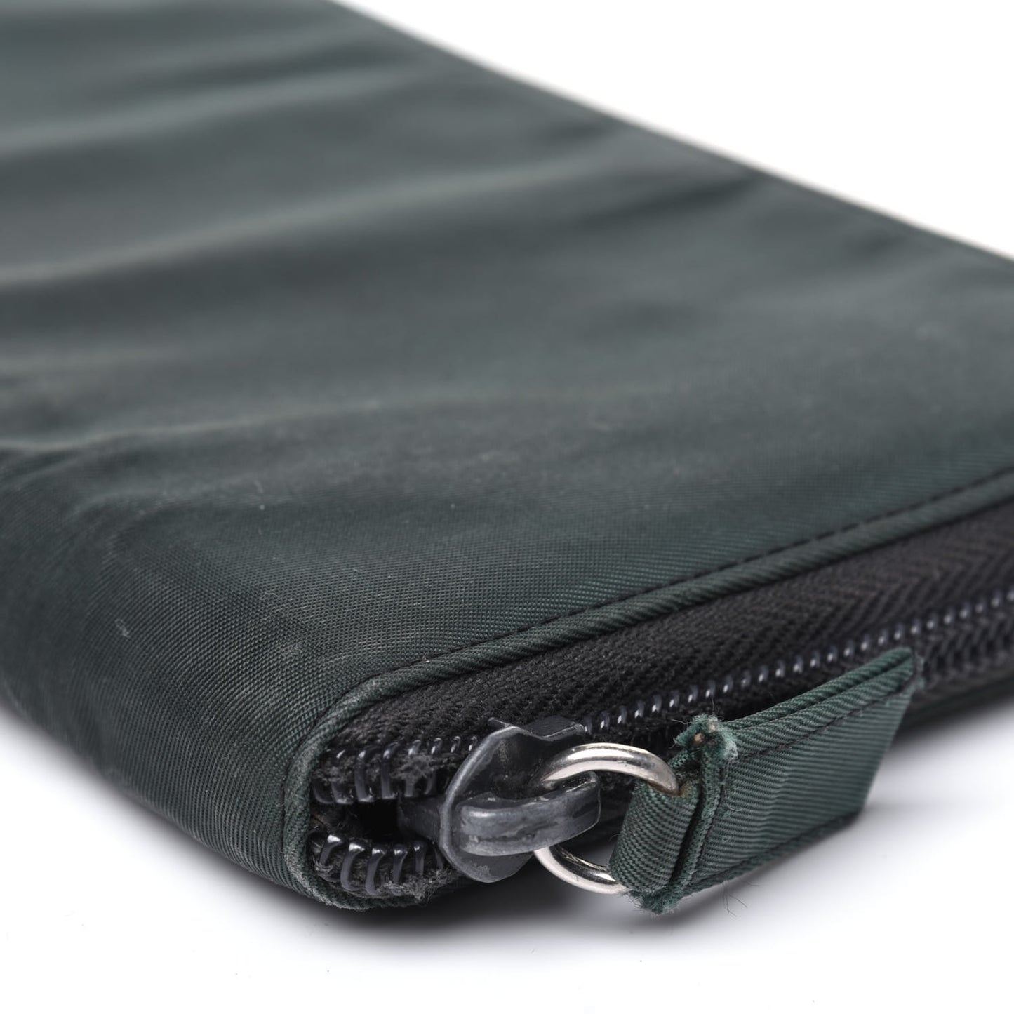 Tessuto Nylon Quilted Zip Around Wallet Black