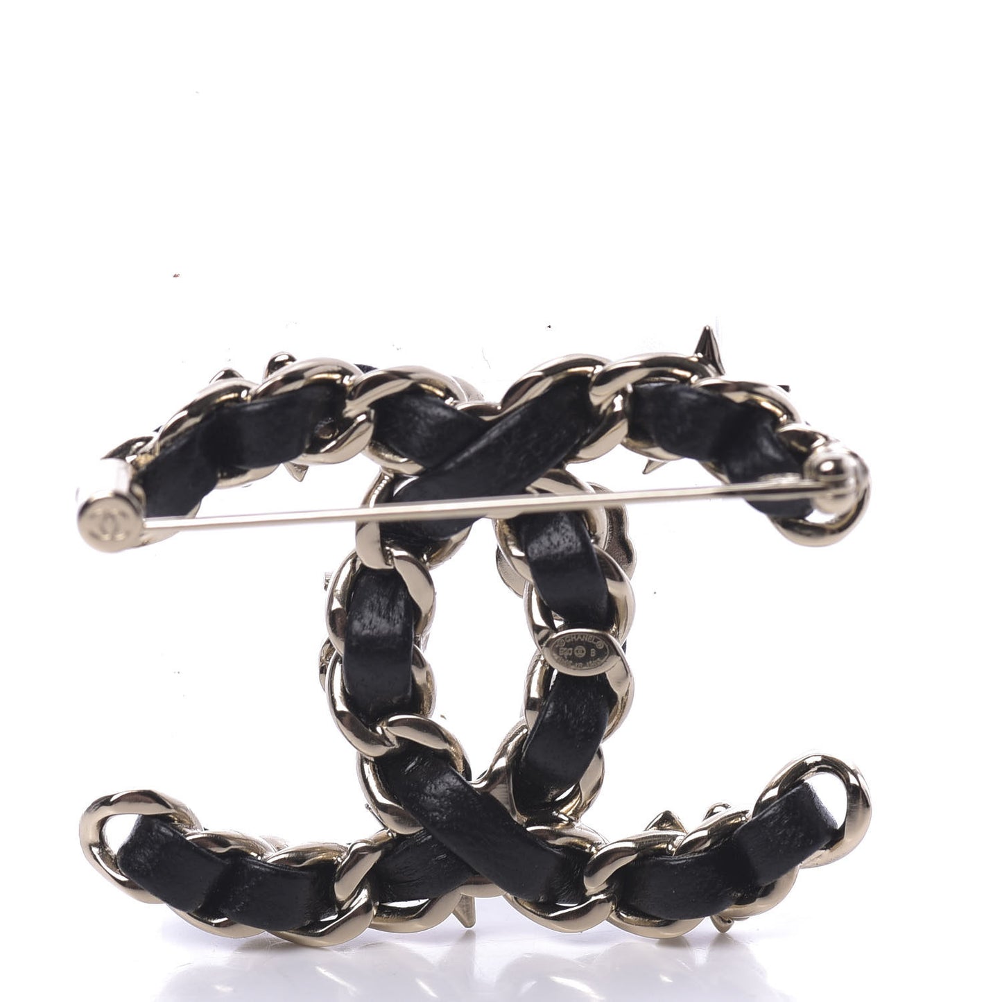Lambskin Pearl Strass Sergeant Brooch Gold