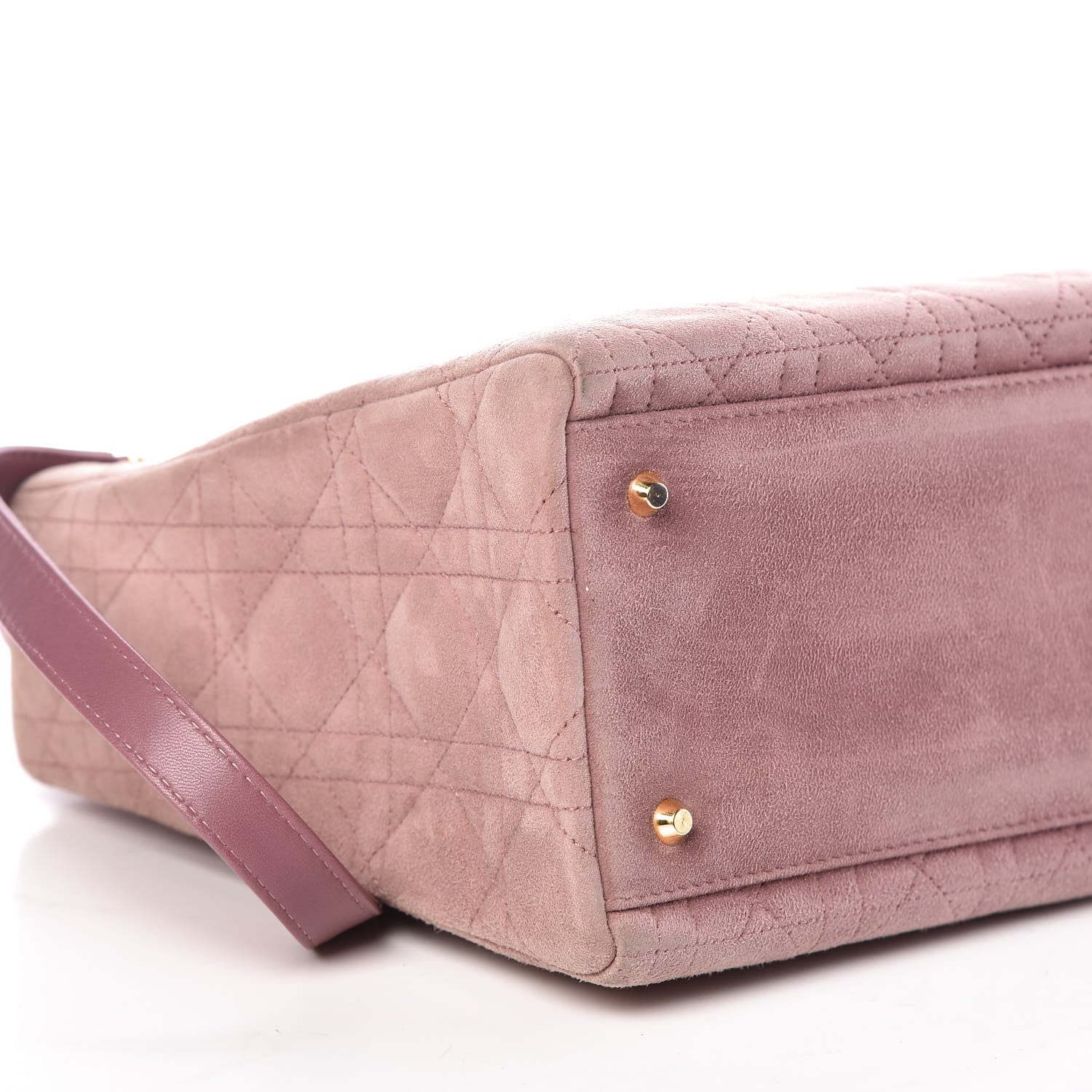 Christian Dior Suede Cannage Medium Lady Dior Pink 12 of 13