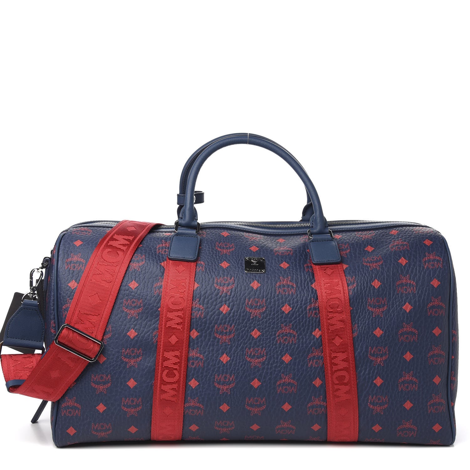 MCM Visetos Large Traveler Weekender Bag Deep Blue Sea 579875 ...