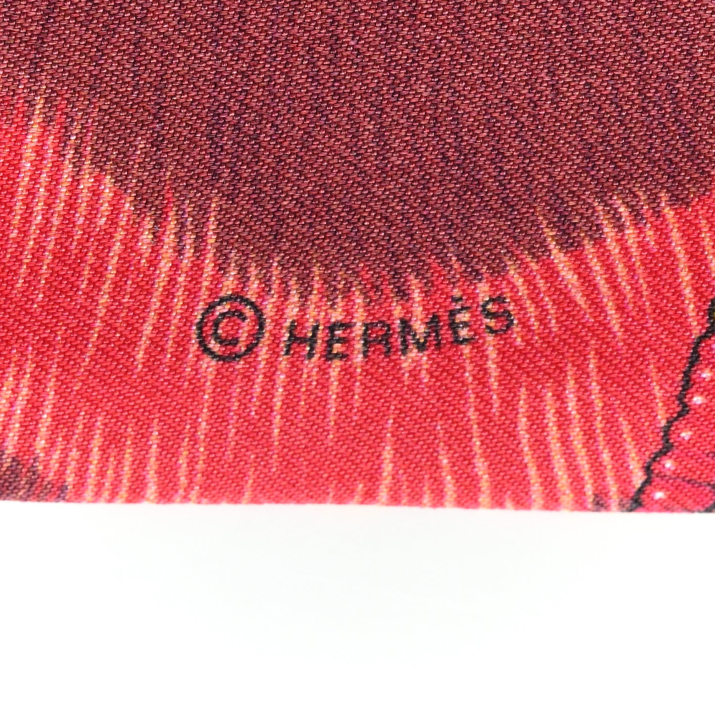 Silk Pelages et Camouflage Twilly Corail Orange Rouge