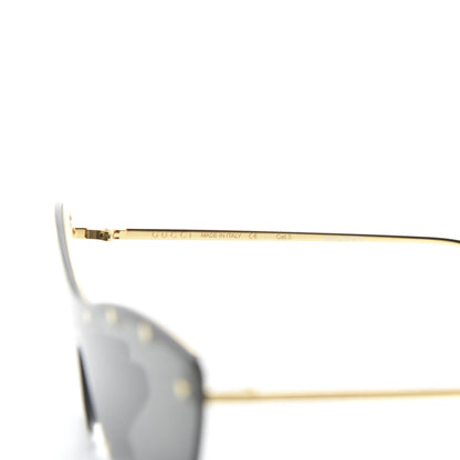 Gucci Metal Rimless Star Studded 90mm Cat Eye GG0666S Sunglasses Black Gold 5 of 7
