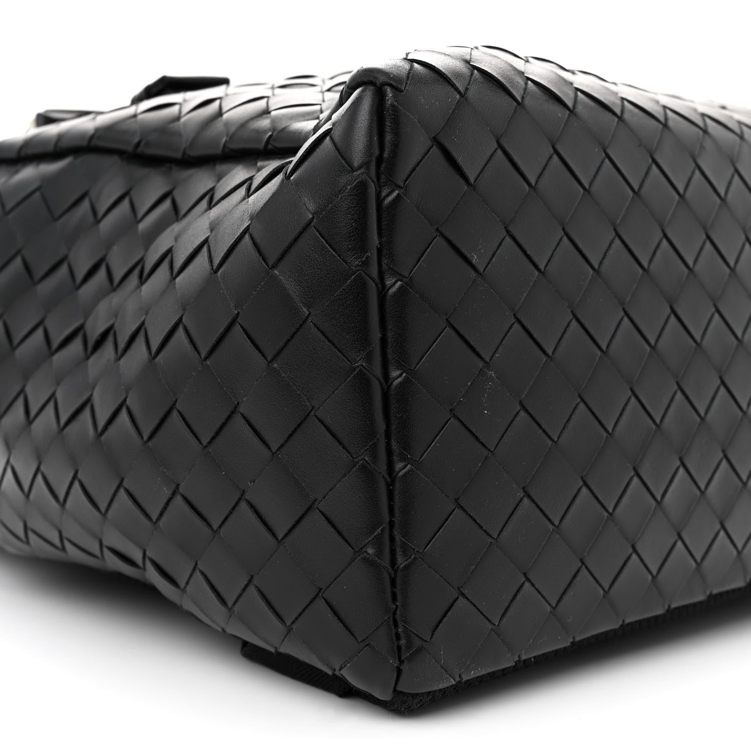 Bottega Veneta Calfskin Intrecciato Flap Backpack Black 9 of 13