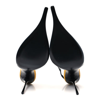 Saint Laurent Vernice Seta Slingback Pumps 38 Overnight 38 Blue 6 of 9