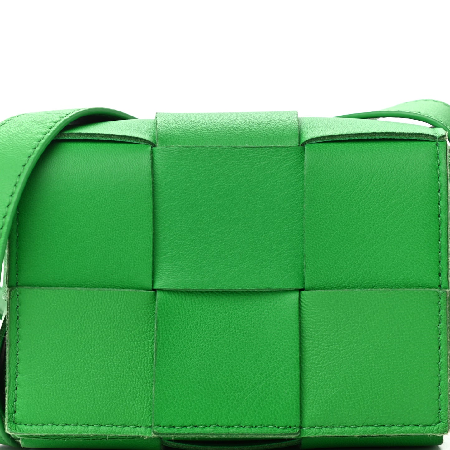 Lambskin Maxi Intrecciato Extra Mini Cassette Crossbody Bag Parakeet