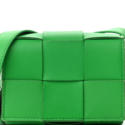 Bottega Veneta Lambskin Maxi Intrecciato Extra Mini Cassette Crossbody Bag Parakeet 6 of 8