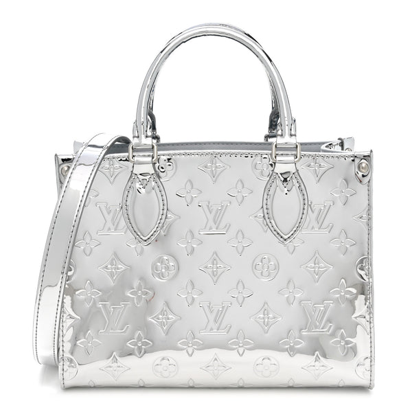 LOUIS VUITTON モノグラム　シルバー　Lサイズ Louis Vuitton Monogram Miroir Onthego PM Silver 1847270 – FASHIONPHILE