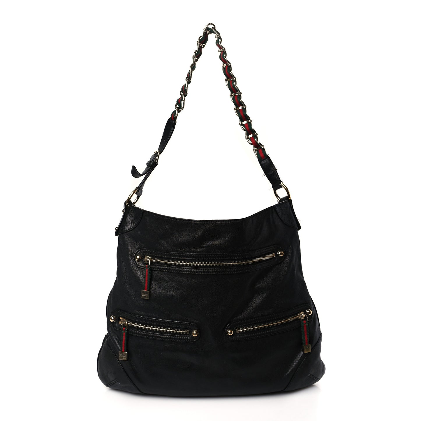 Calfskin Medium Capri Shoulder Bag Black