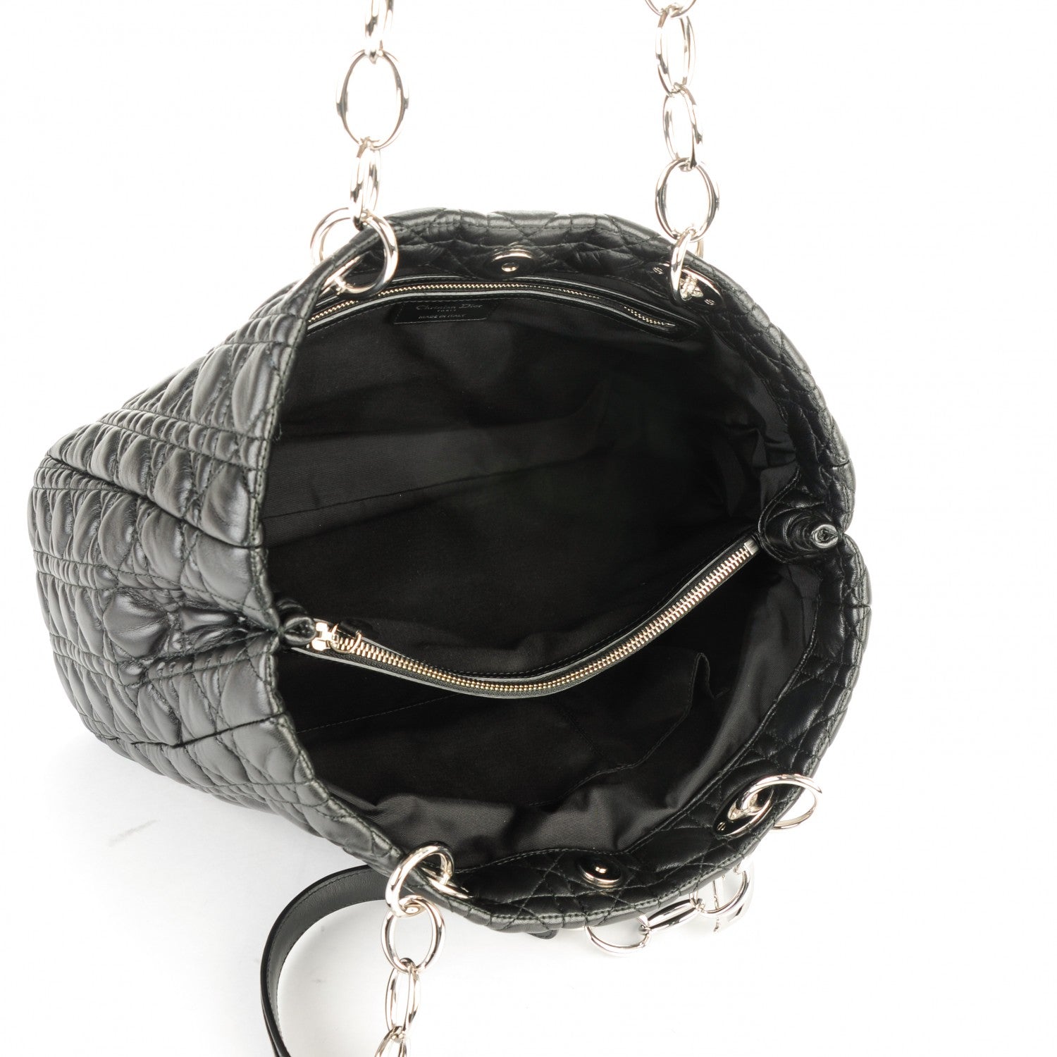 Christian Dior Lambskin Cannage Large Dior Soft Shopping Tote Black 9 of 13