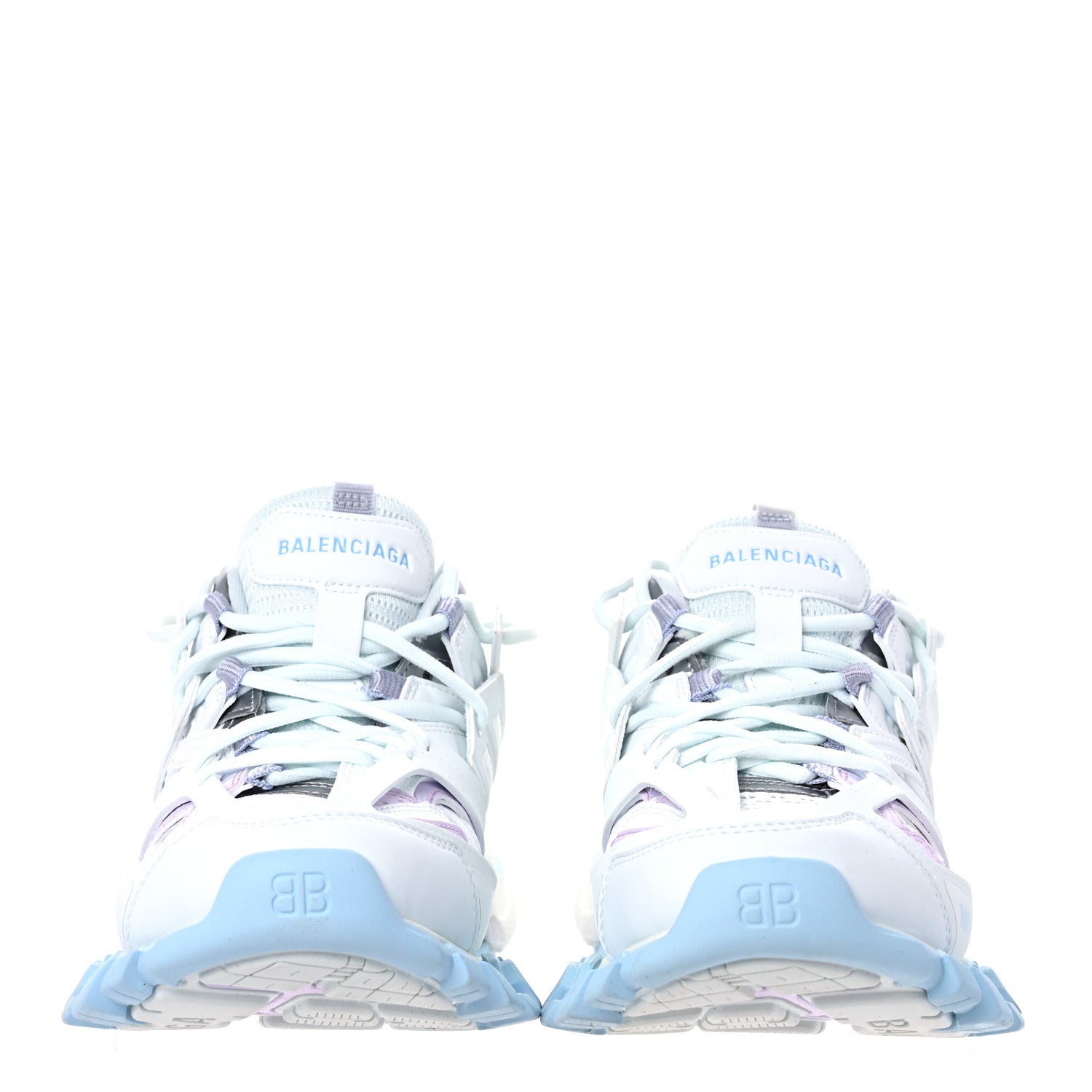 Balenciaga Mesh Nylon Womens Track Sneakers 39 White Pastel 2 of 13