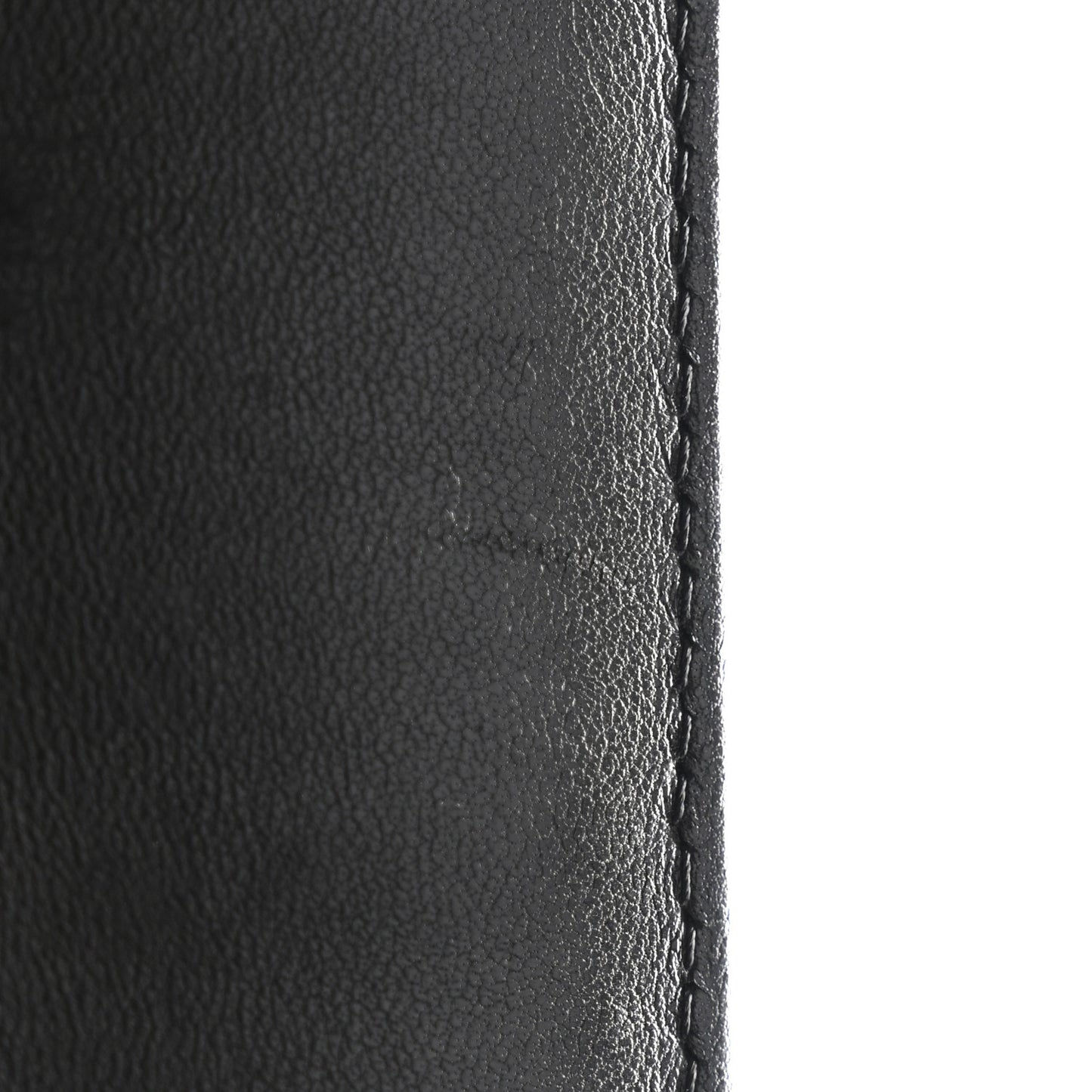 Lambskin Perforated Yen Wallet Black