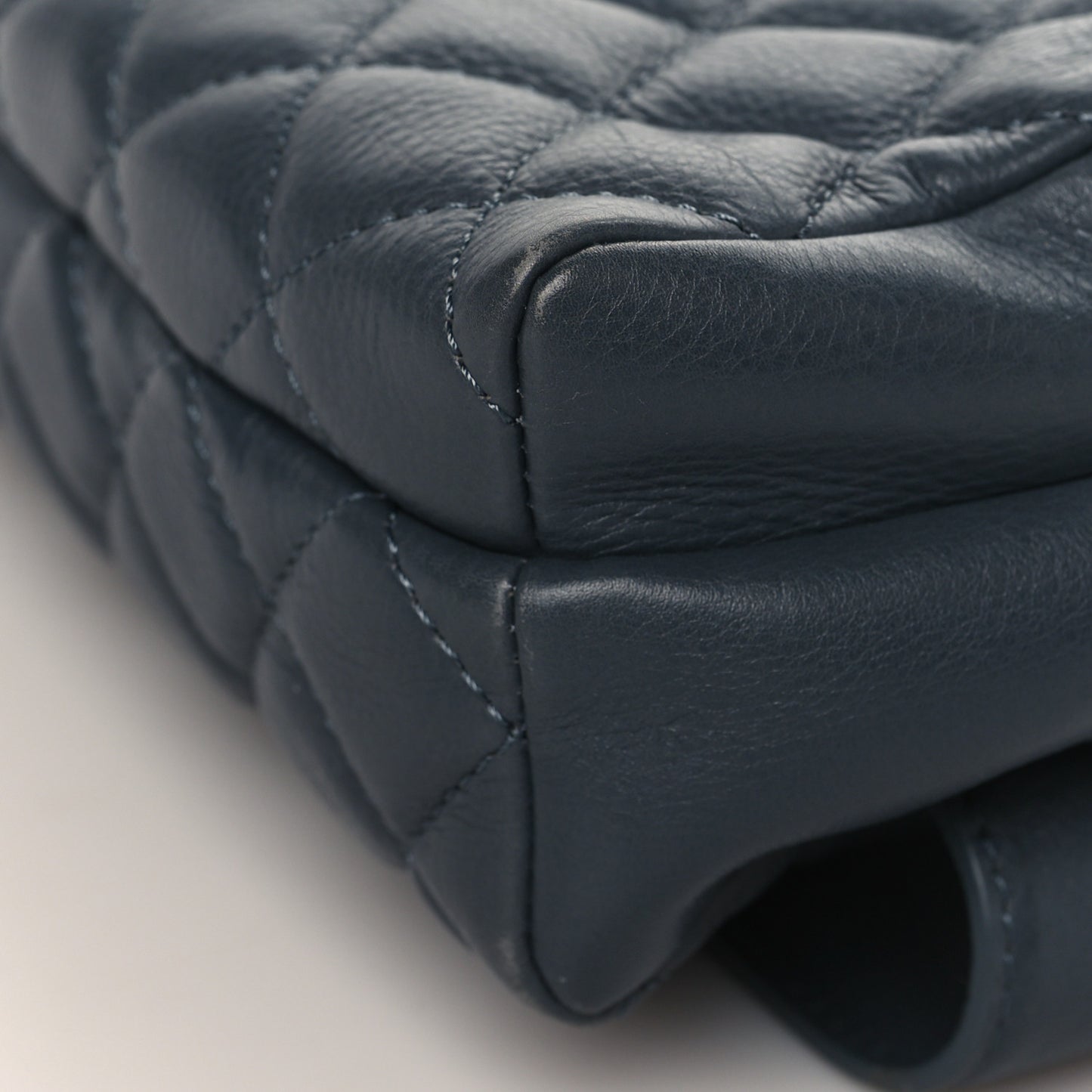 Calfskin Quilted Waist Bag Dark Grey