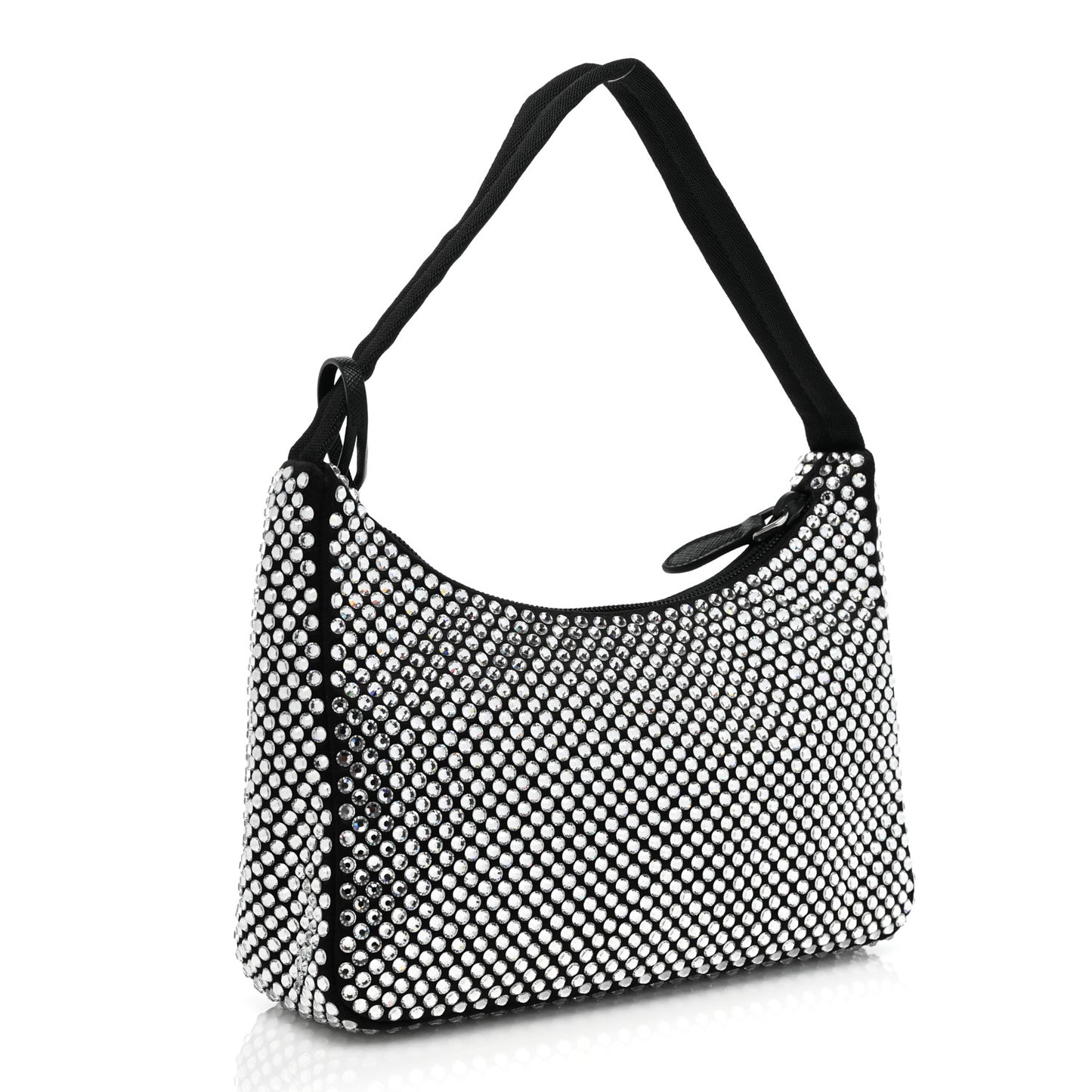 Satin Crystal Mini Re-Edition 2000 Bag Cristal