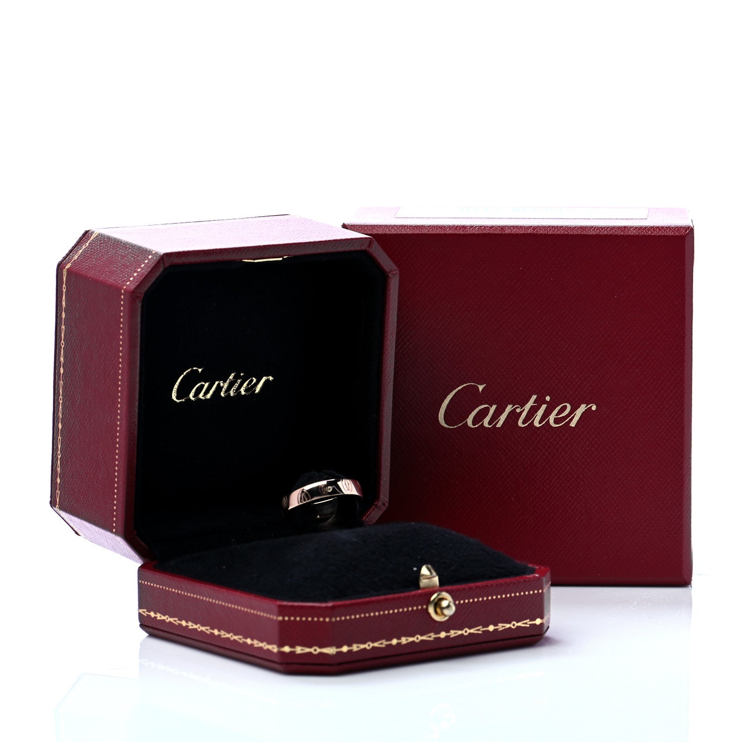 18K Pink Gold 4mm Happy Birthday Band Ring 51 5.75