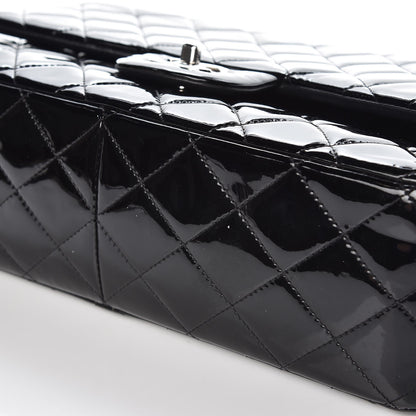 Chanel Patent Quilted Jumbo Double Flap Black 9 of 15