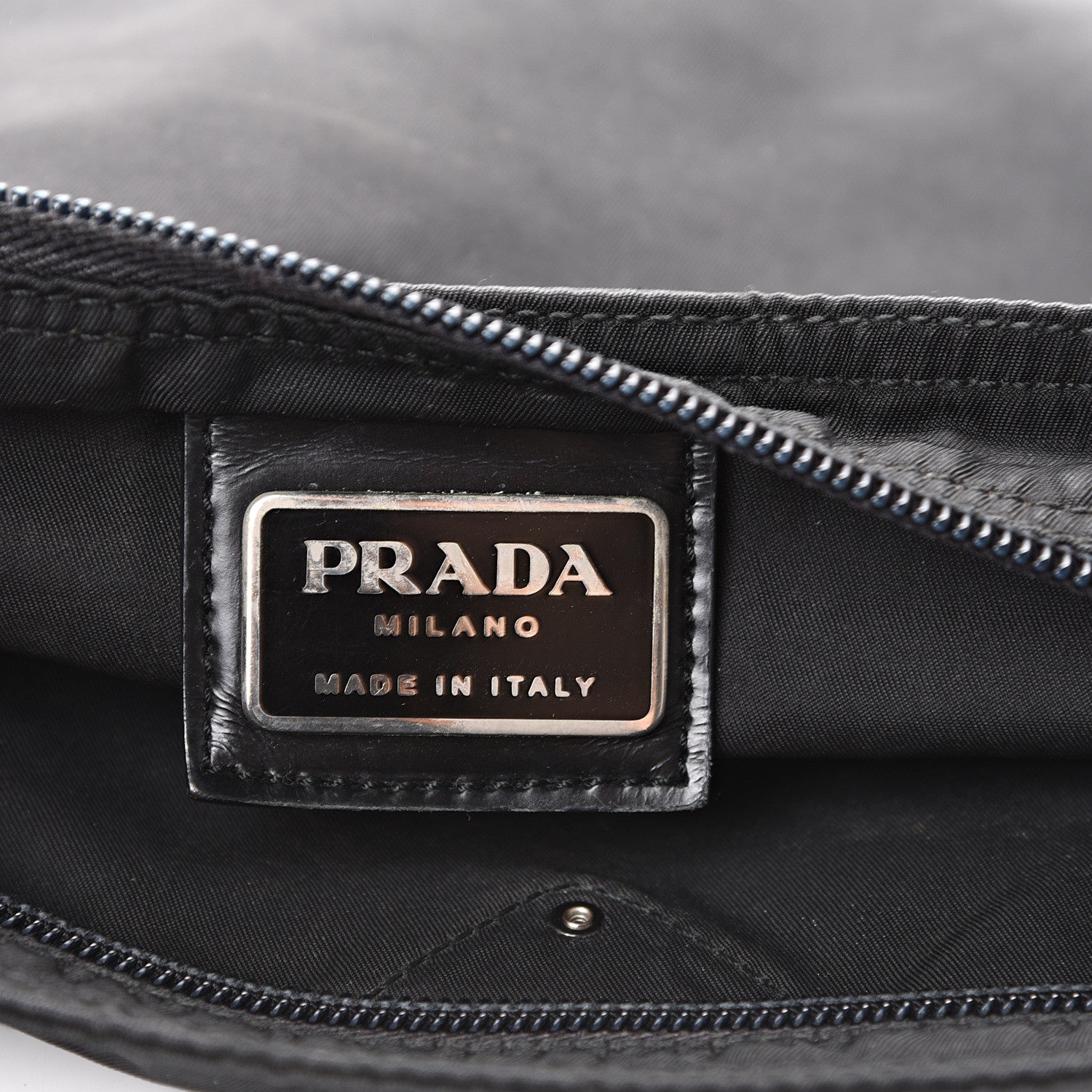 Prada Nylon Flat Messenger Bag Black 5 of 9