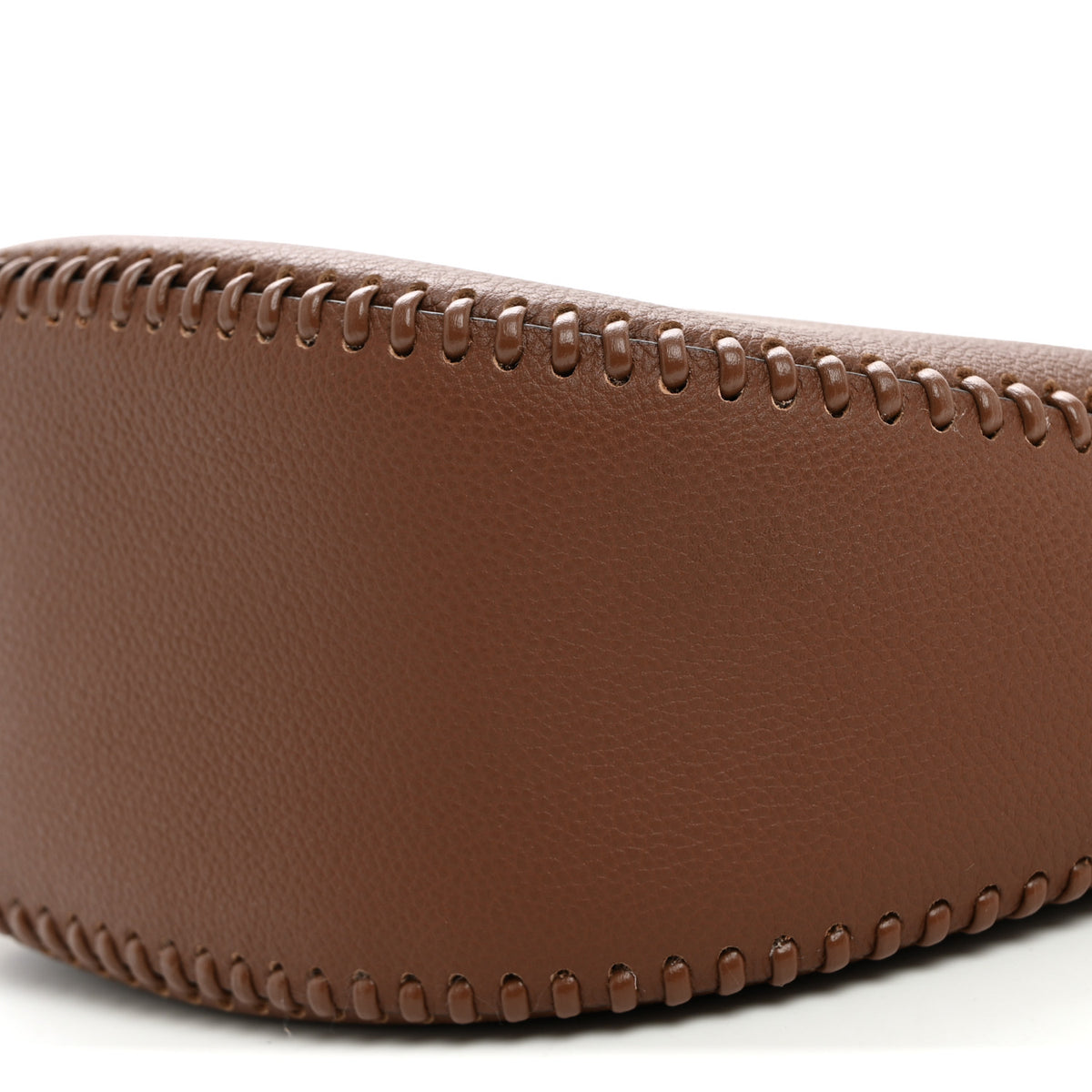 Vitello Cher Threading Small Melon Bag Brandy