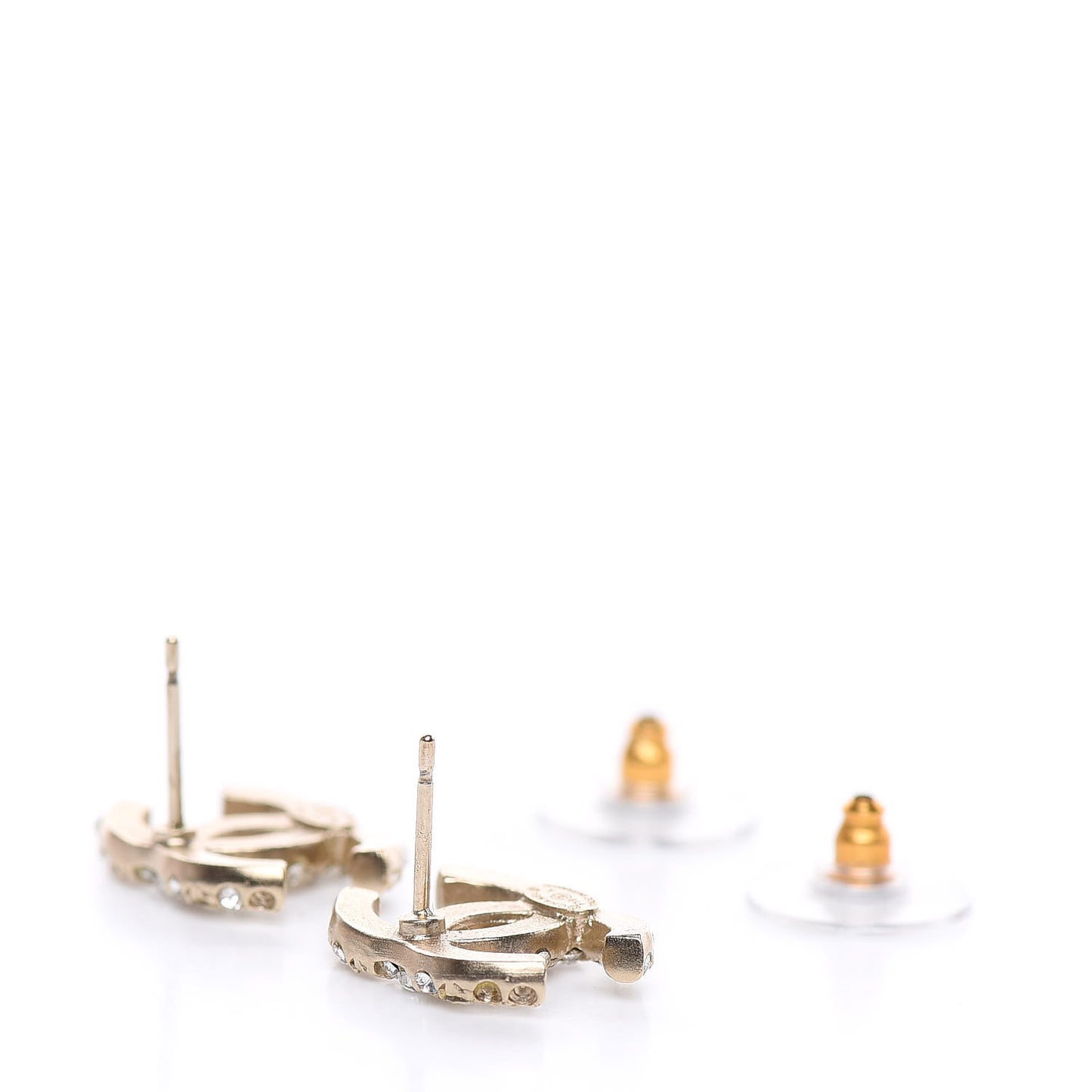 Crystal CC Earrings Gold