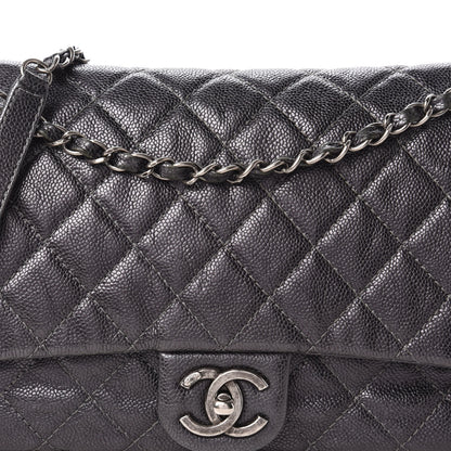Chanel Iridescent Caviar Quilted Large Chic Flap Grey 10 of 10