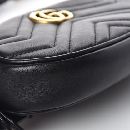 Gucci Calfskin Matelasse GG Marmont Belt Bag 95 38 Black 10 of 13