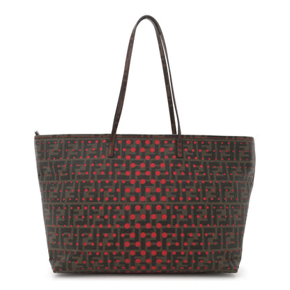 Fendi Zucca Spalmati Perforated Medium Roll Tote Tobacco 1 of 14