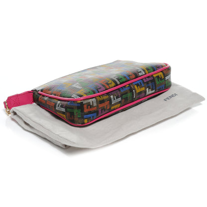 Fendi Zucchino Spalmati FF Multicolor Pochette Tobacco Multicolor 4 of 11
