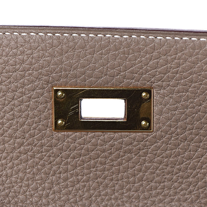Hermes Togo Kelly Retourne 28 Etoupe 17 of 38