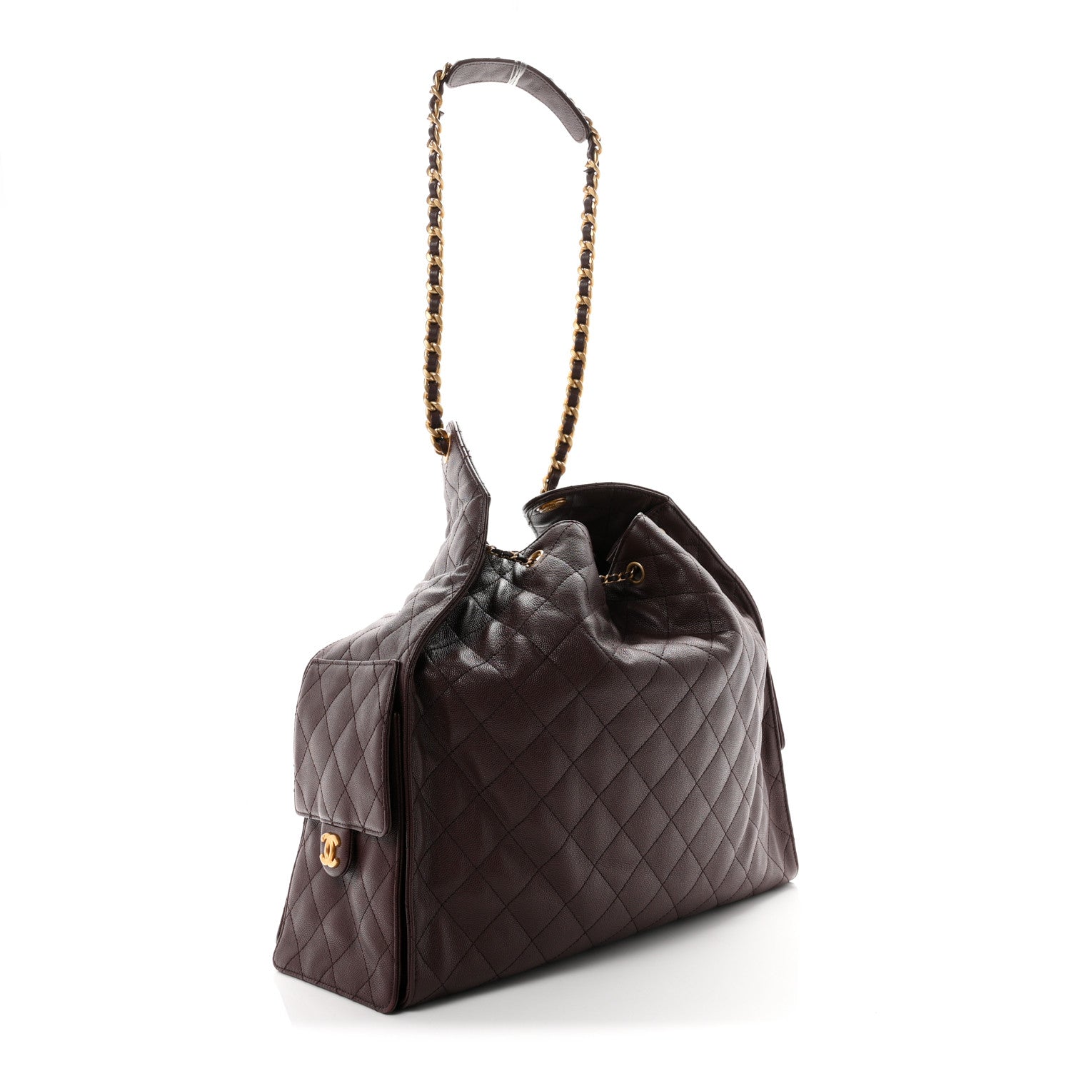 Chanel Caviar Quilted Large Chanel 25 Handbag Dark Brown 3 of 11
