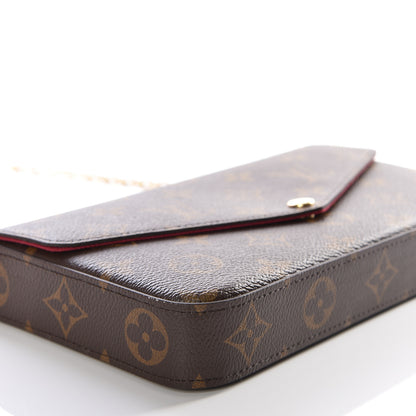 Louis Vuitton Monogram Pochette Felicie Chain Wallet Fuchsia 7 of 15