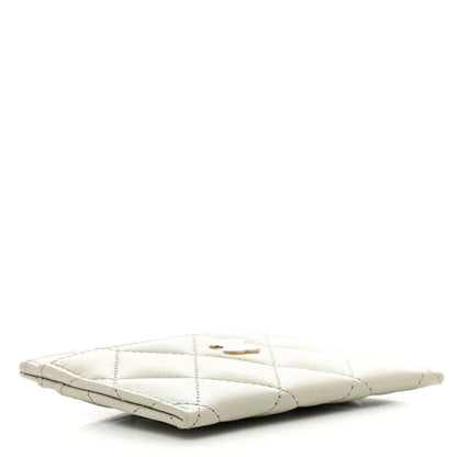 Chanel Lambskin Quilted Card Holder Grey 4 of 9