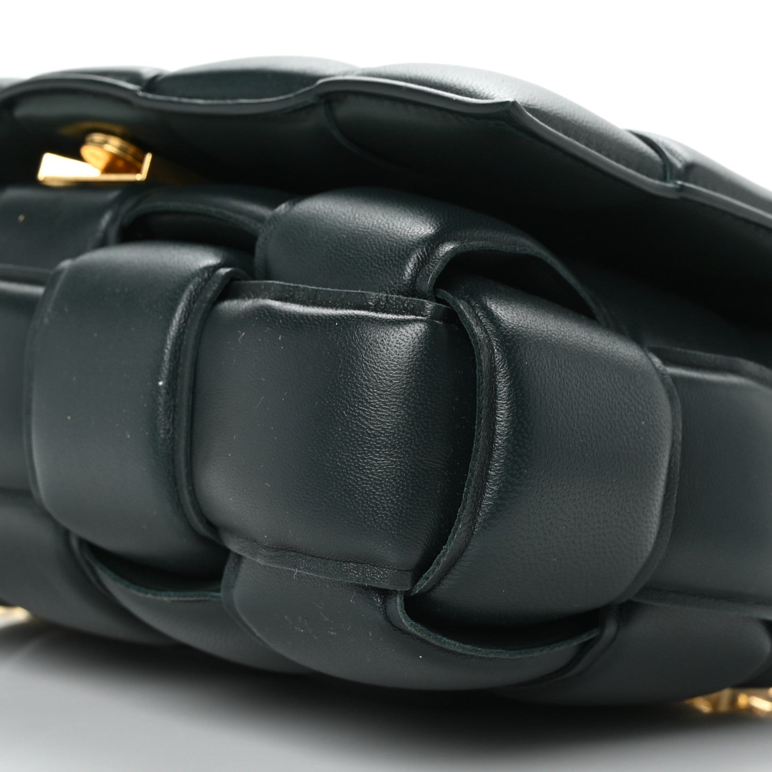 Bottega Veneta Lambskin Maxi Intreccio Padded Chain Cassette Crossbody Bag Raintree 8 of 9