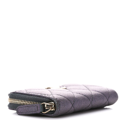 Chanel Iridescent Caviar Quilted Zip Coin Purse Black 4 of 10