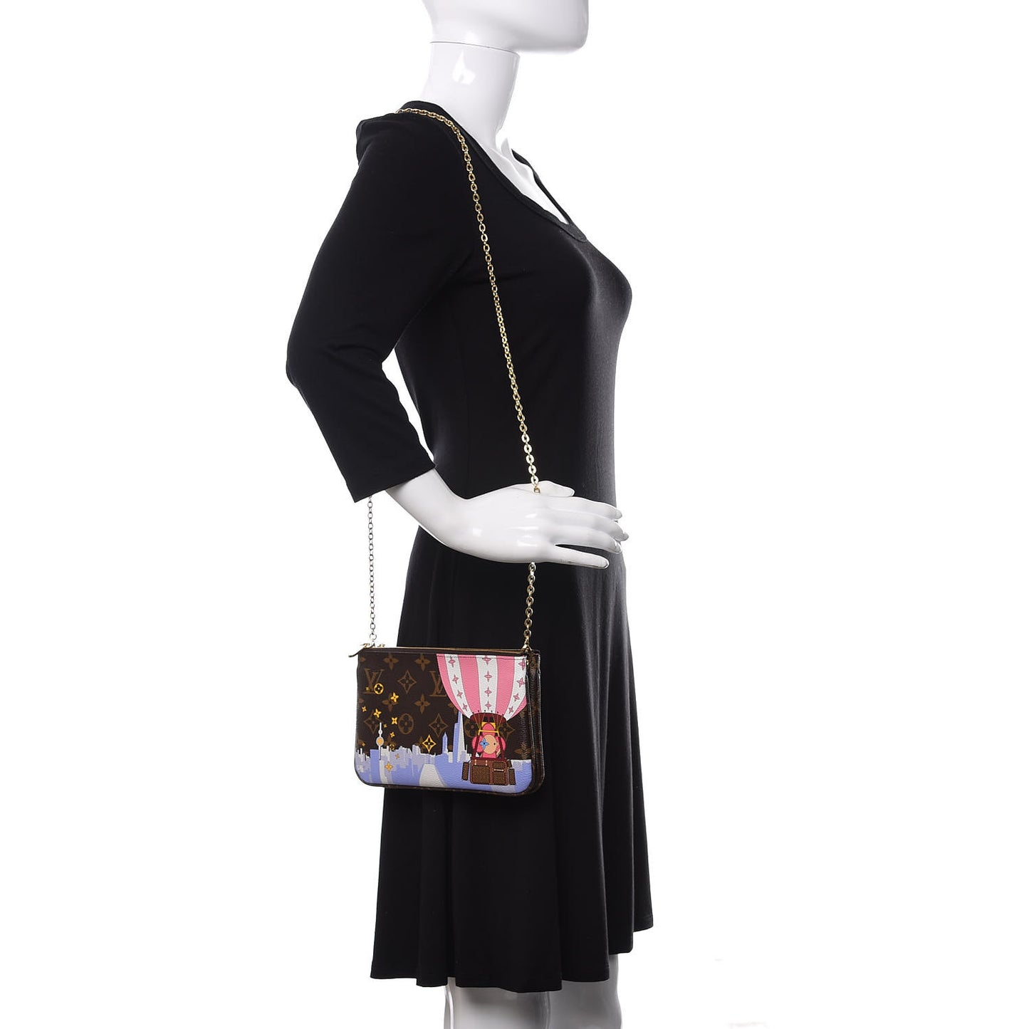 Monogram 2019 Christmas Animation Double Zip Pochette