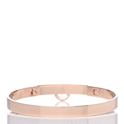 Hermes 18K Rose Gold Diamond PM Collier De Chien Bracelet SH 3 of 5