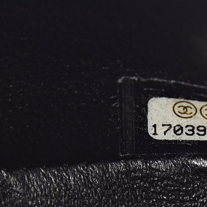 Chanel Striated Patent Calfskin Quilted Mini Rectangular Flap Dark Gray 7 of 10