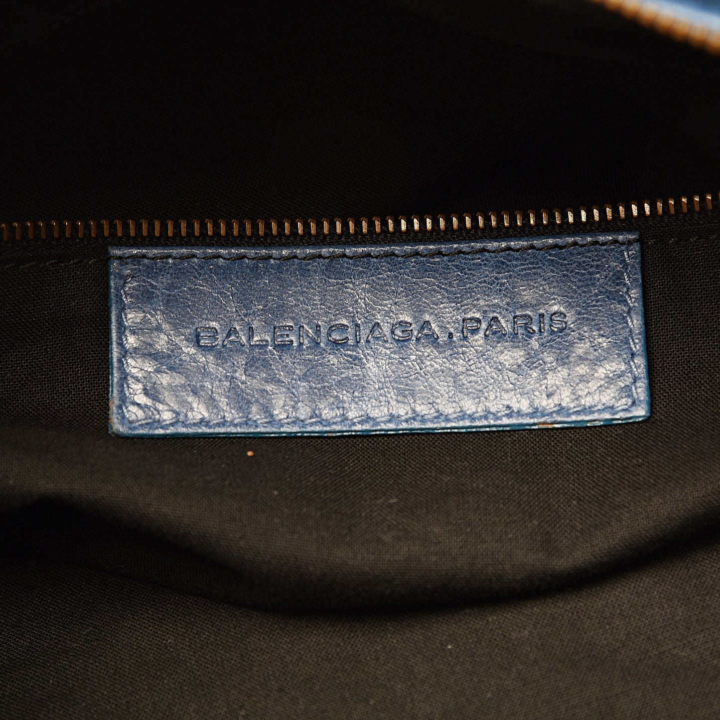 Chevre Classic Hardware Purse Bleu
