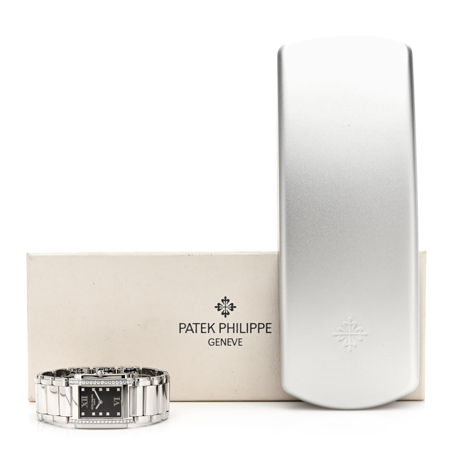 Patek Philippe Stainless Steel Diamond 25mm Twenty-4 Quartz Watch Black 4910/10A-001 6 of 6