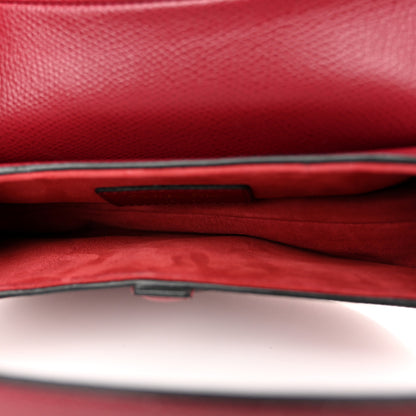 Christian Dior Grained Calfskin Mini Saddle Bag Red 5 of 11