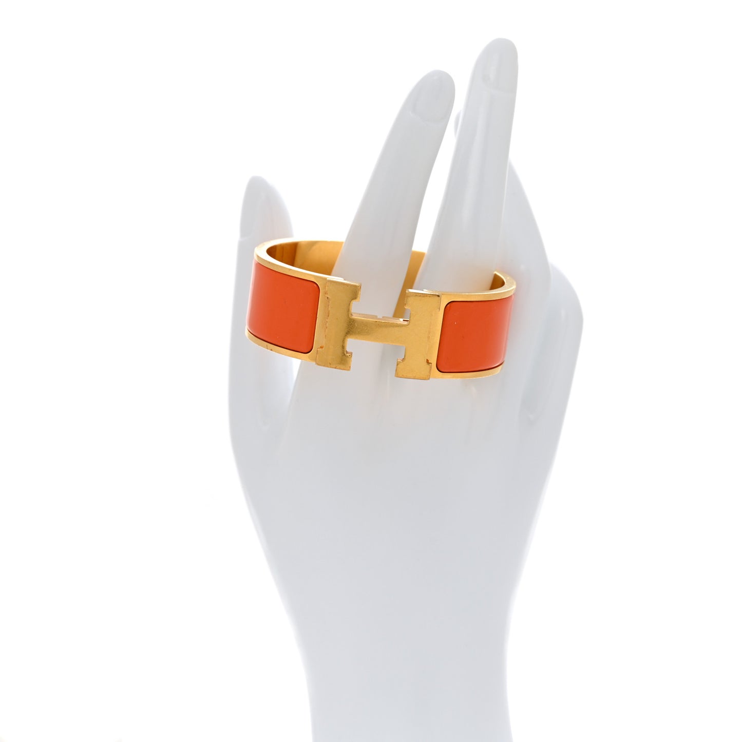 Enamel Wide Clic Clac H Bracelet PM Orange