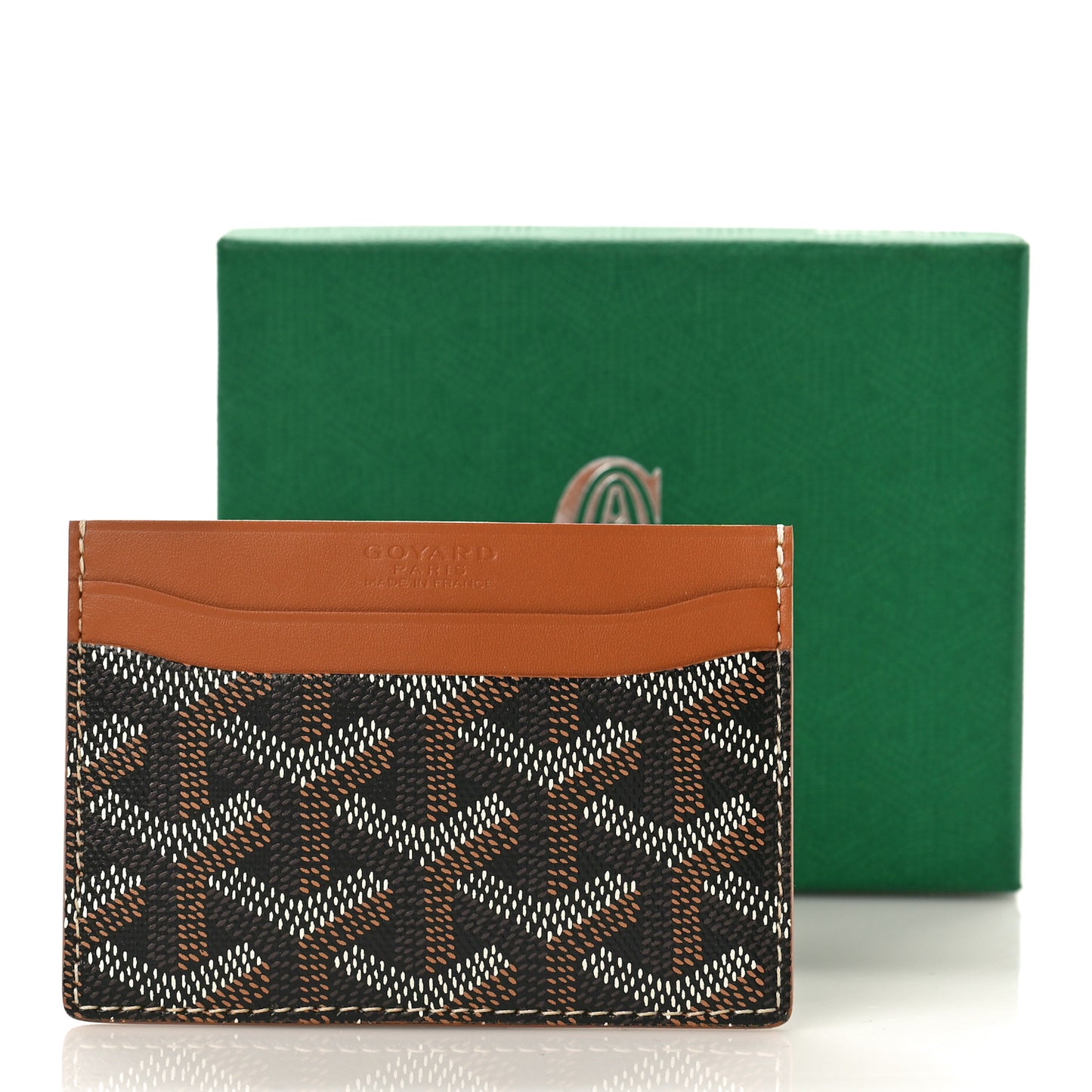 Goyardine Saint Sulpice Card Holder Black Gold