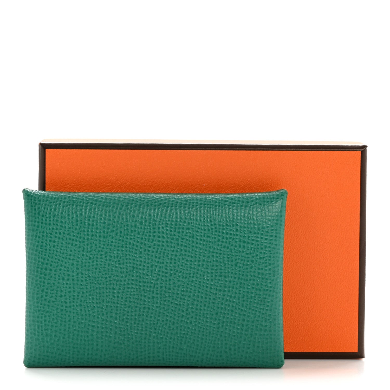 Hermes Epsom Calvi Card Case Vert Jade 9 of 9