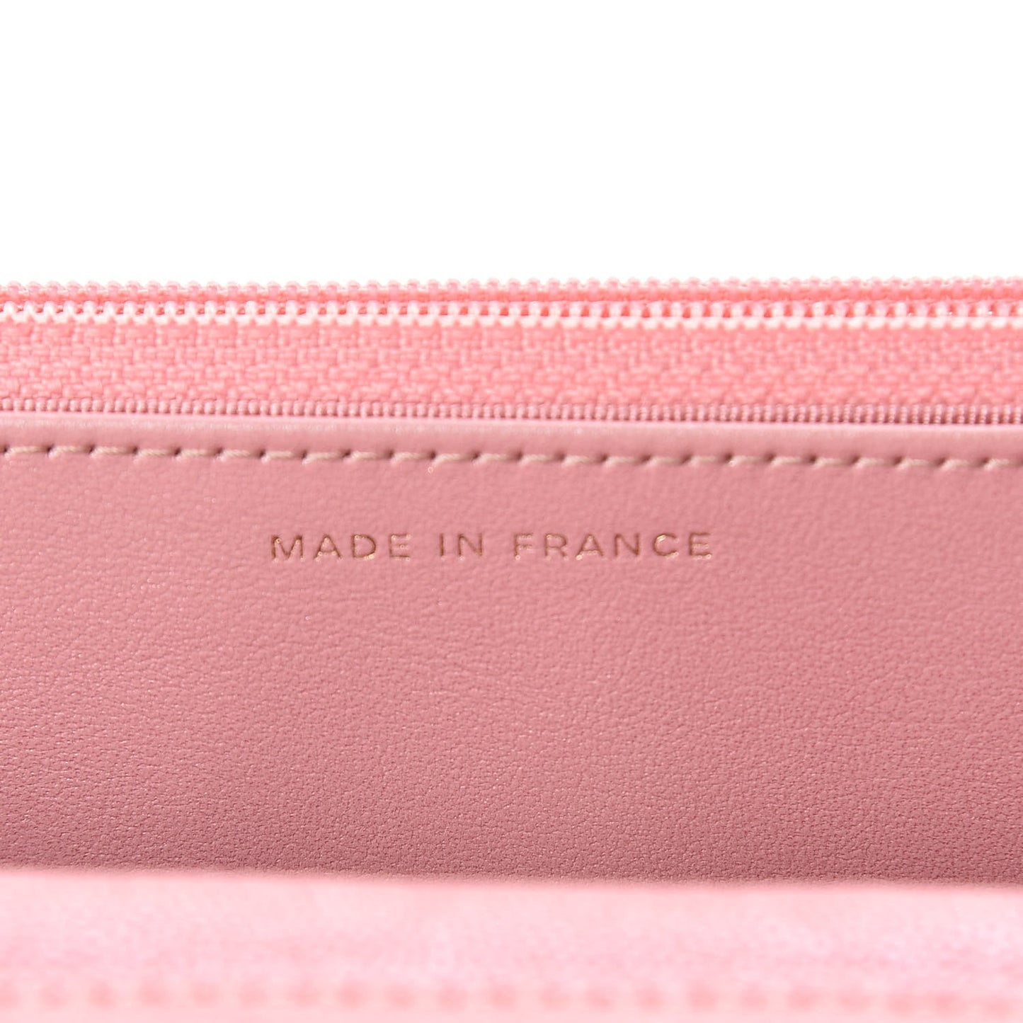 Iridescent Caviar Quilted Wallet on Chain WOC Rose Pink