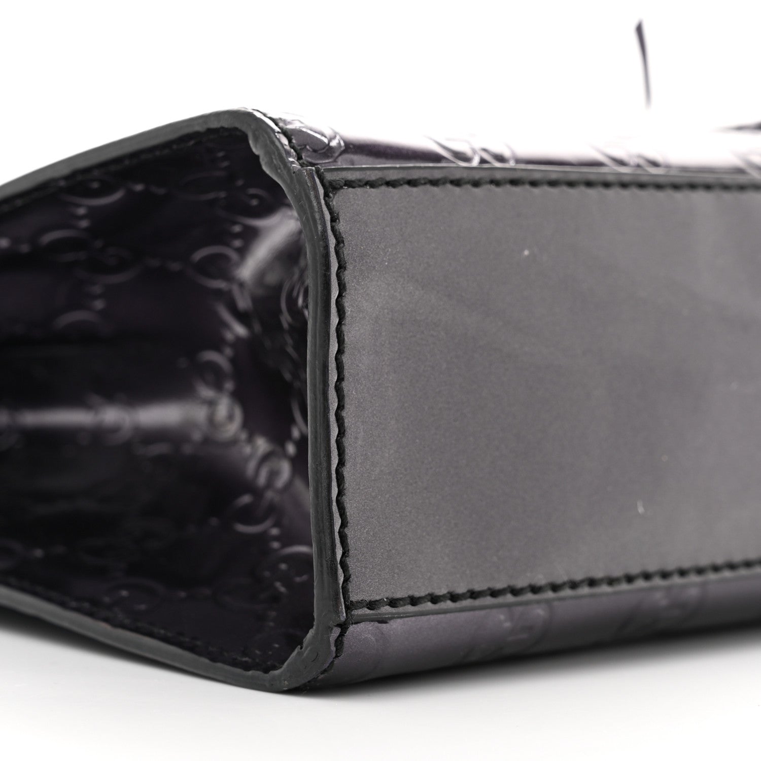 Gucci Shine Guccissima Medium Emily Chain Shoulder Bag Melanzana 9 of 12