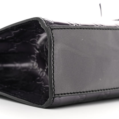 Gucci Shine Guccissima Medium Emily Chain Shoulder Bag Melanzana 9 of 12