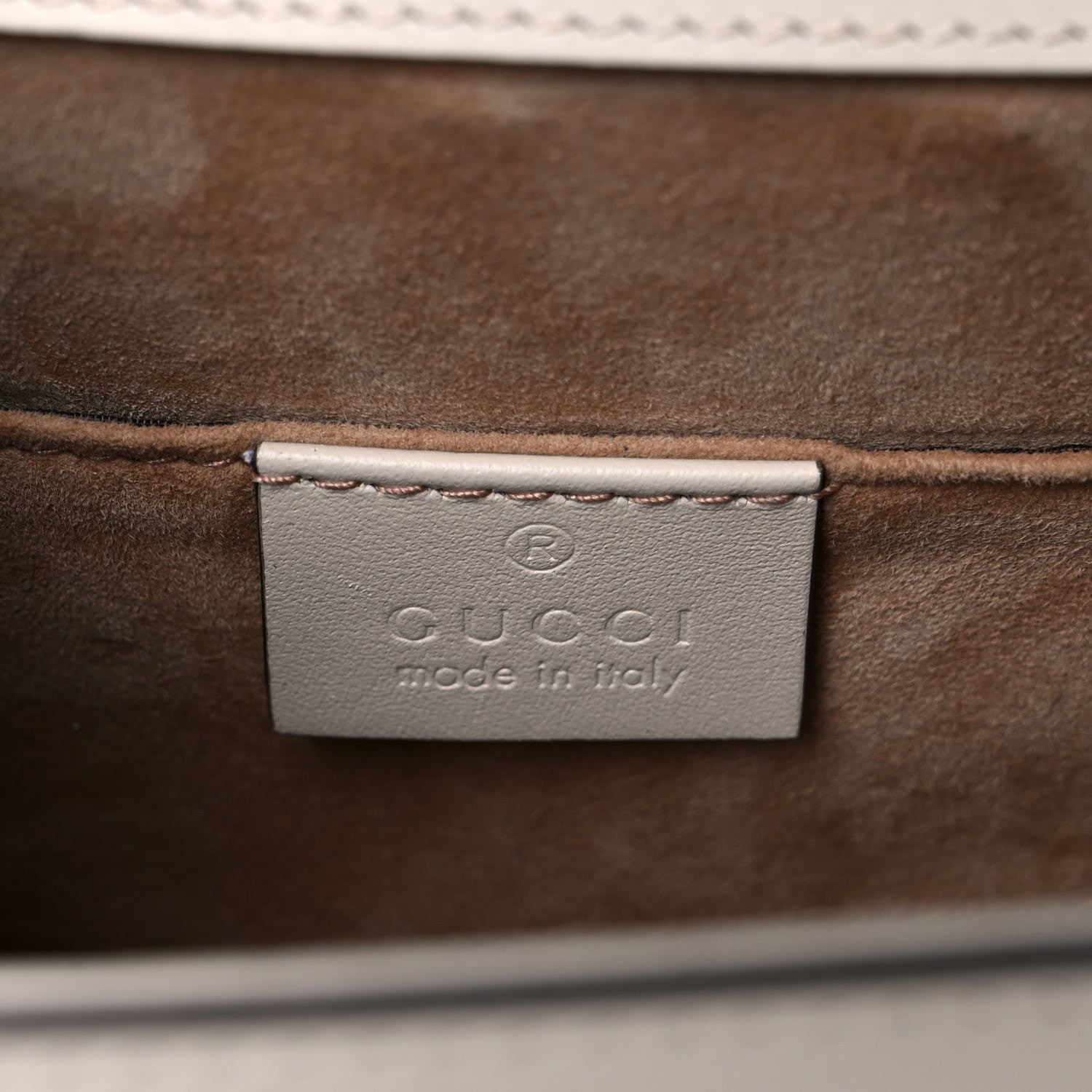 Gucci Calfskin Mini Sylvie Top Handle Bag White 6 of 14