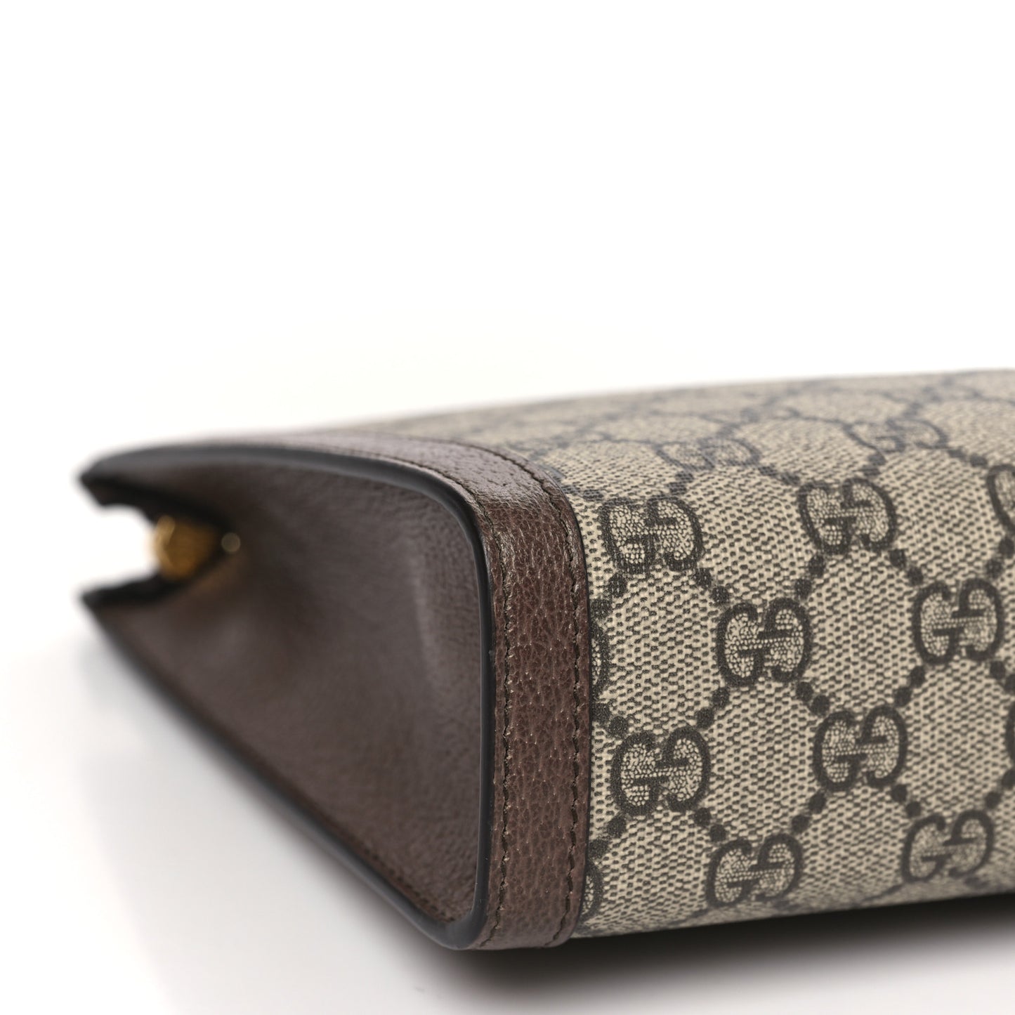 GG Supreme Monogram Web Ophidia Pouch Brown