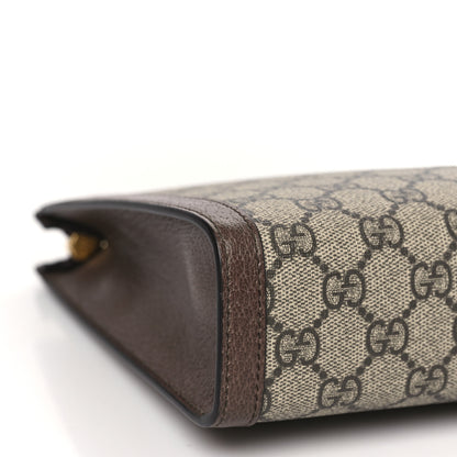 Gucci GG Supreme Monogram Web Ophidia Pouch Brown 8 of 10