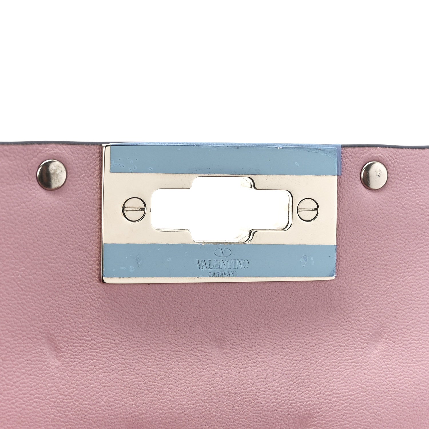 Valentino Garavani Suede Rockstud Spike Wallet on Chain Loto 7 of 12